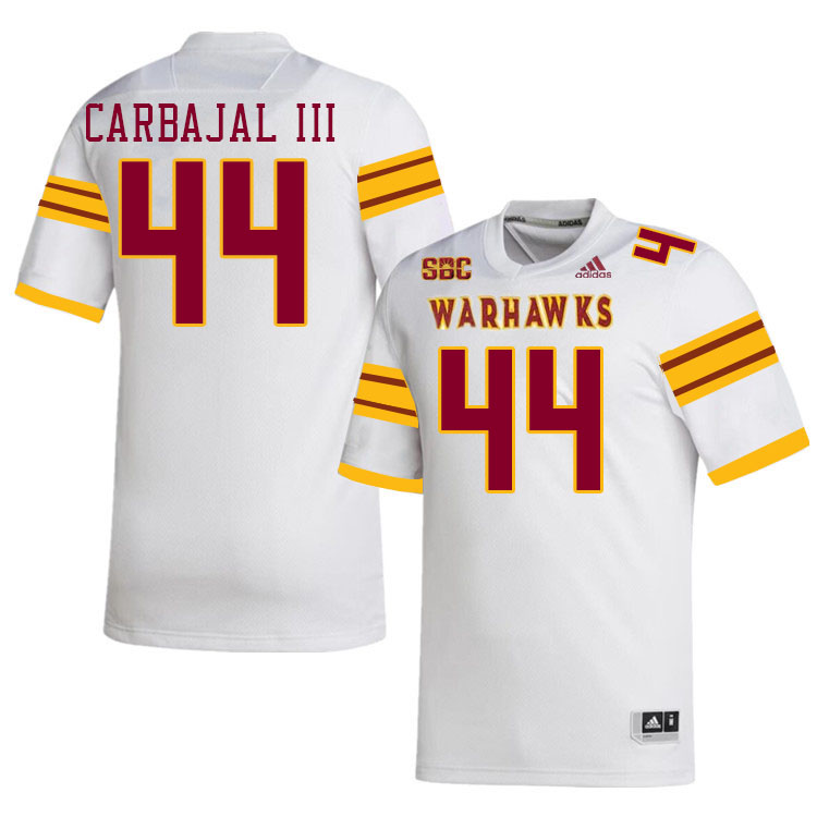 #44 Alvino Carbajal III Louisiana-Monroe Warhawks College Football Jerseys Stitched-White